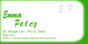 emma pelcz business card